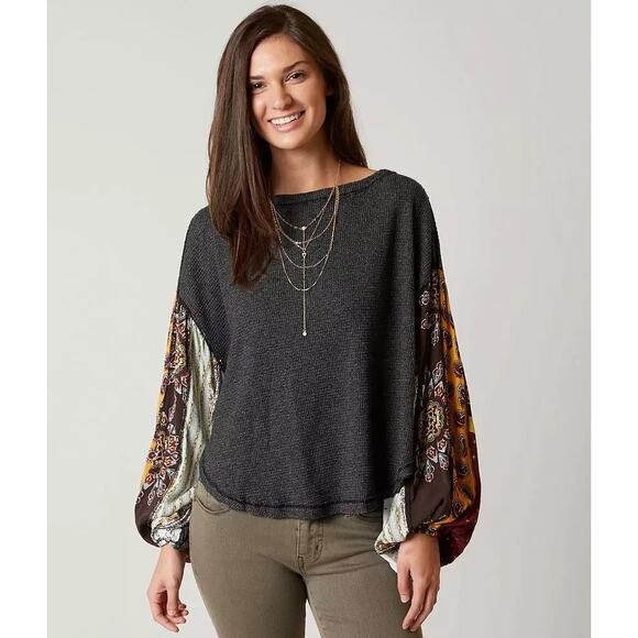 We the Free People Blossom Thermal Top Black Size Small - Picture 10 of 10